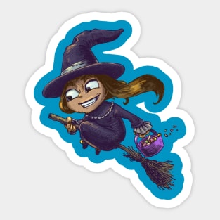 Halloween cute witch trick or treat Sticker